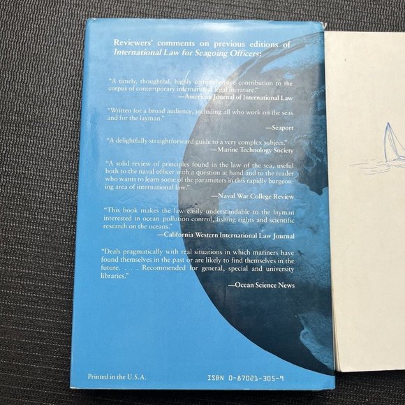 Coast Guard Book Lot- International Law By Burdick Britten, Navigation Rules DOT - Picture 10 of 11